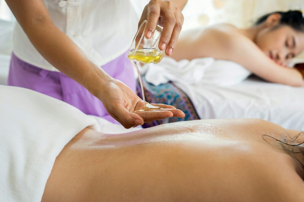 Masaje relajante con aceite